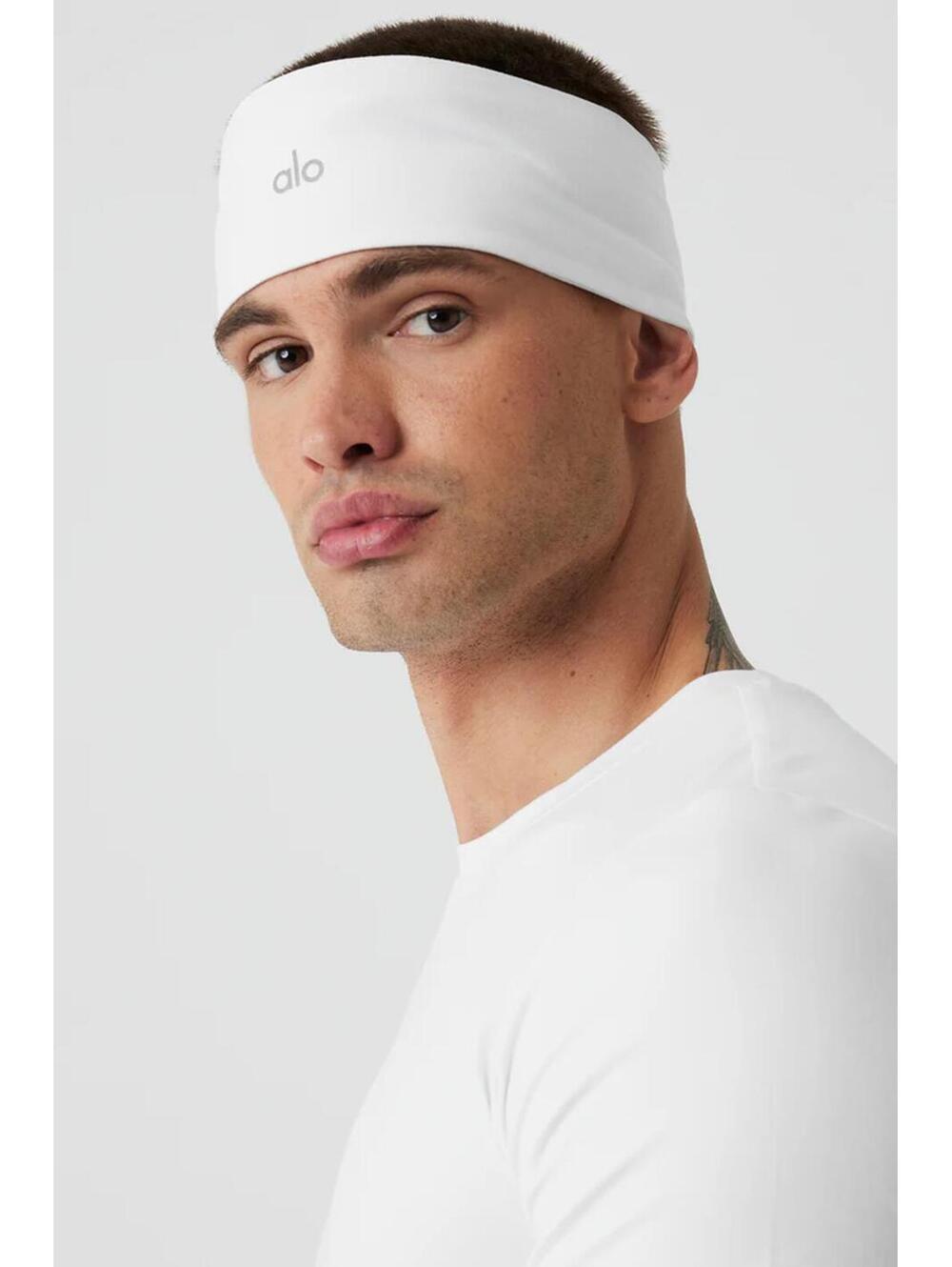 Alo Yoga Performance Conquer White Headband